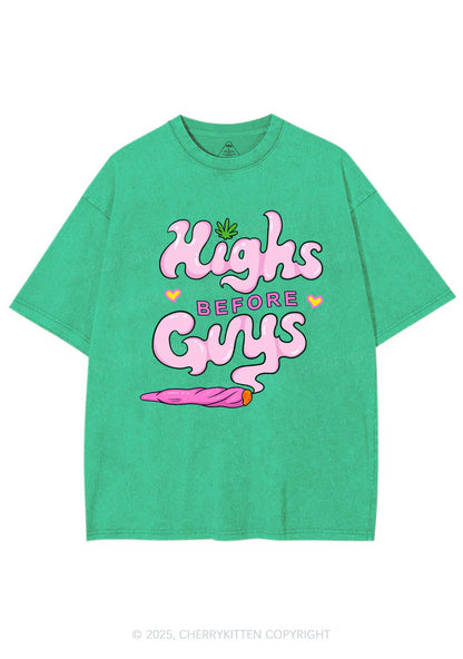 Highs Before Guys Y2K Shirts Washed Tee Cherrykitten