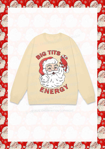 Big Santa Energy Christmas Y2K Sweatshirt Cherrykitten