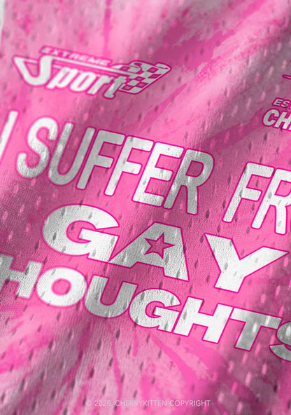 Pink Tie Dye Gay Thoughts Pride Y2K Sport Jersey Tank Cherrykitten