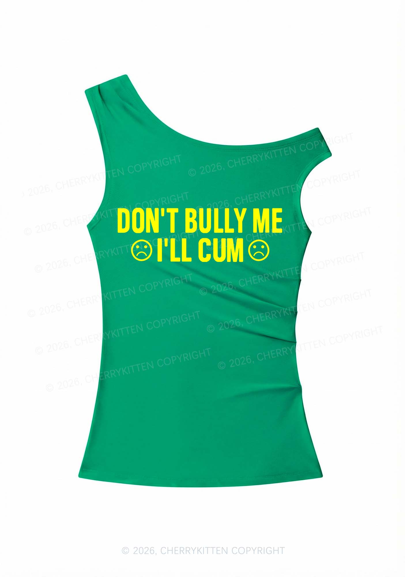 Dont Bully Me Y2K Off Shoulder Tank Top Cherrykitten