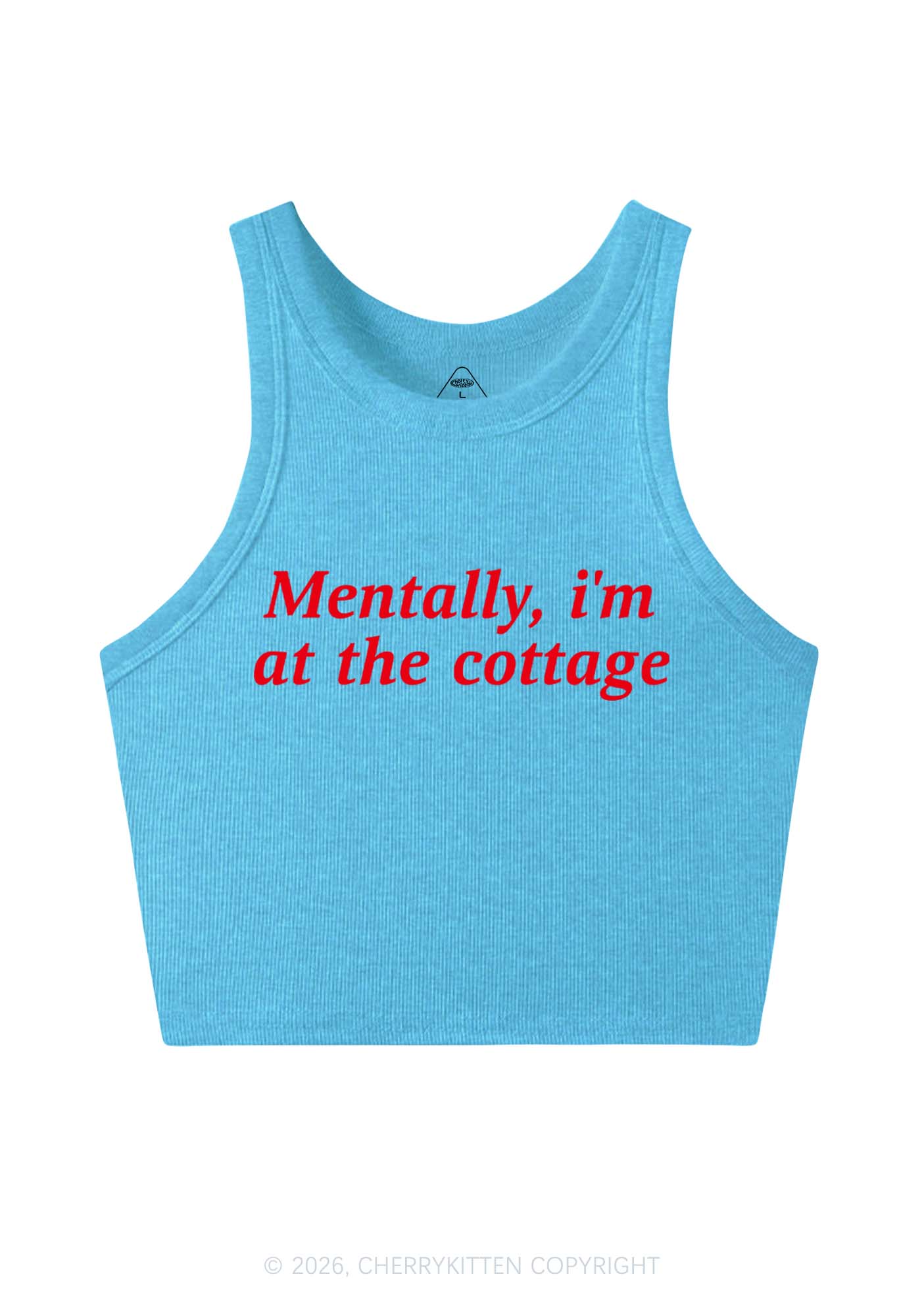 Mentally Im At The Cottage HR Y2K Crop Tank Top Cherrykitten