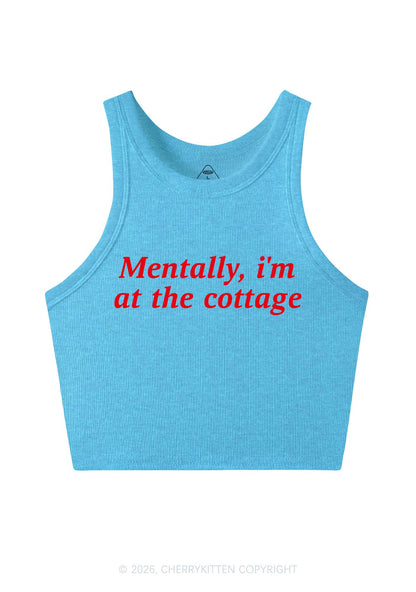 Mentally Im At The Cottage HR Y2K Crop Tank Top Cherrykitten