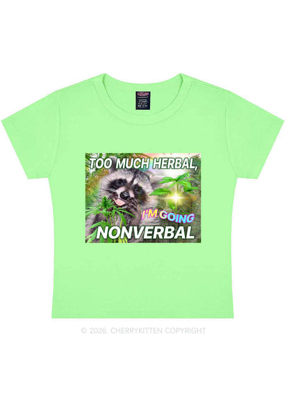 Im Going Nonverbal Y2K Baby Tee Cherrykitten