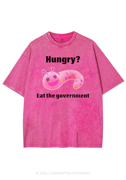 Eat The Government Y2K Shirts Washed Tee Cherrykitten