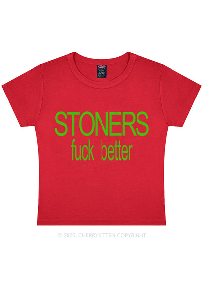 Stoners Fxxk Better Y2K Baby Tee Cherrykitten