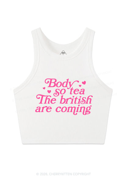 The British Are Coming Y2K Crop Tank Top Cherrykitten