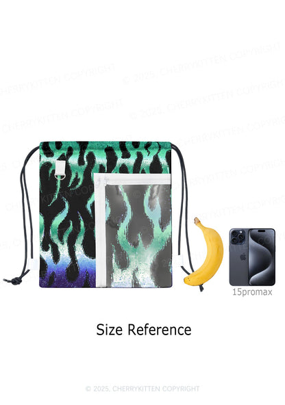 Gay Flame Pride Y2K Drawstring Itabag Backpack Cherrykitten