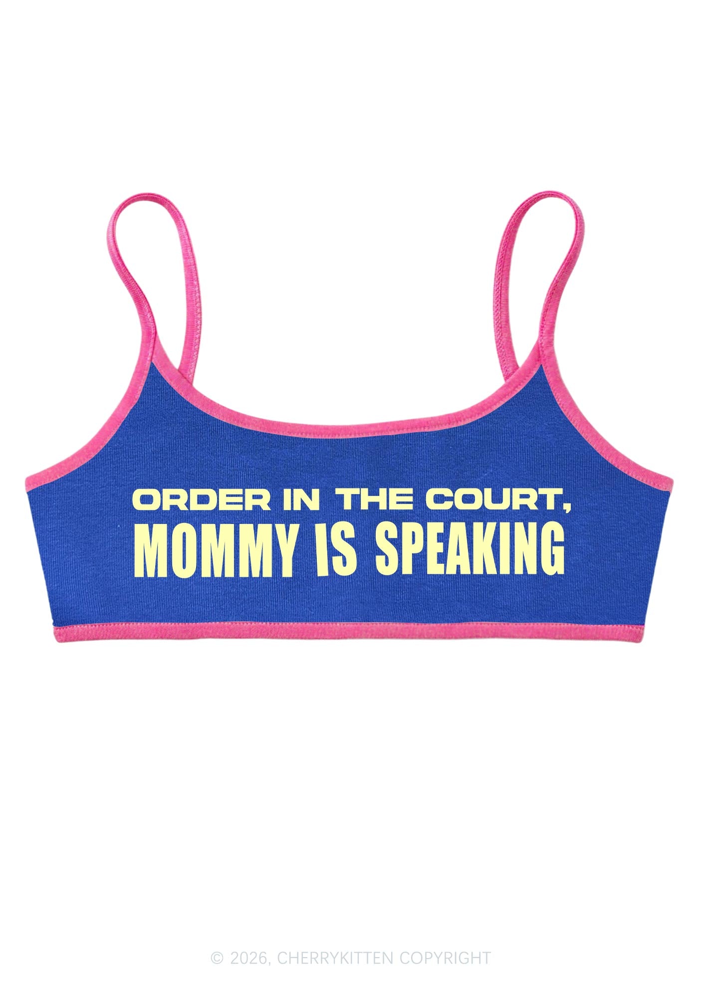 Mommy Is Speaking Y2K Super Crop Cami Cherrykitten