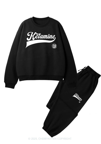 Ketamxxe Y2K Fleece Sweatshirts Set Cherrykitten