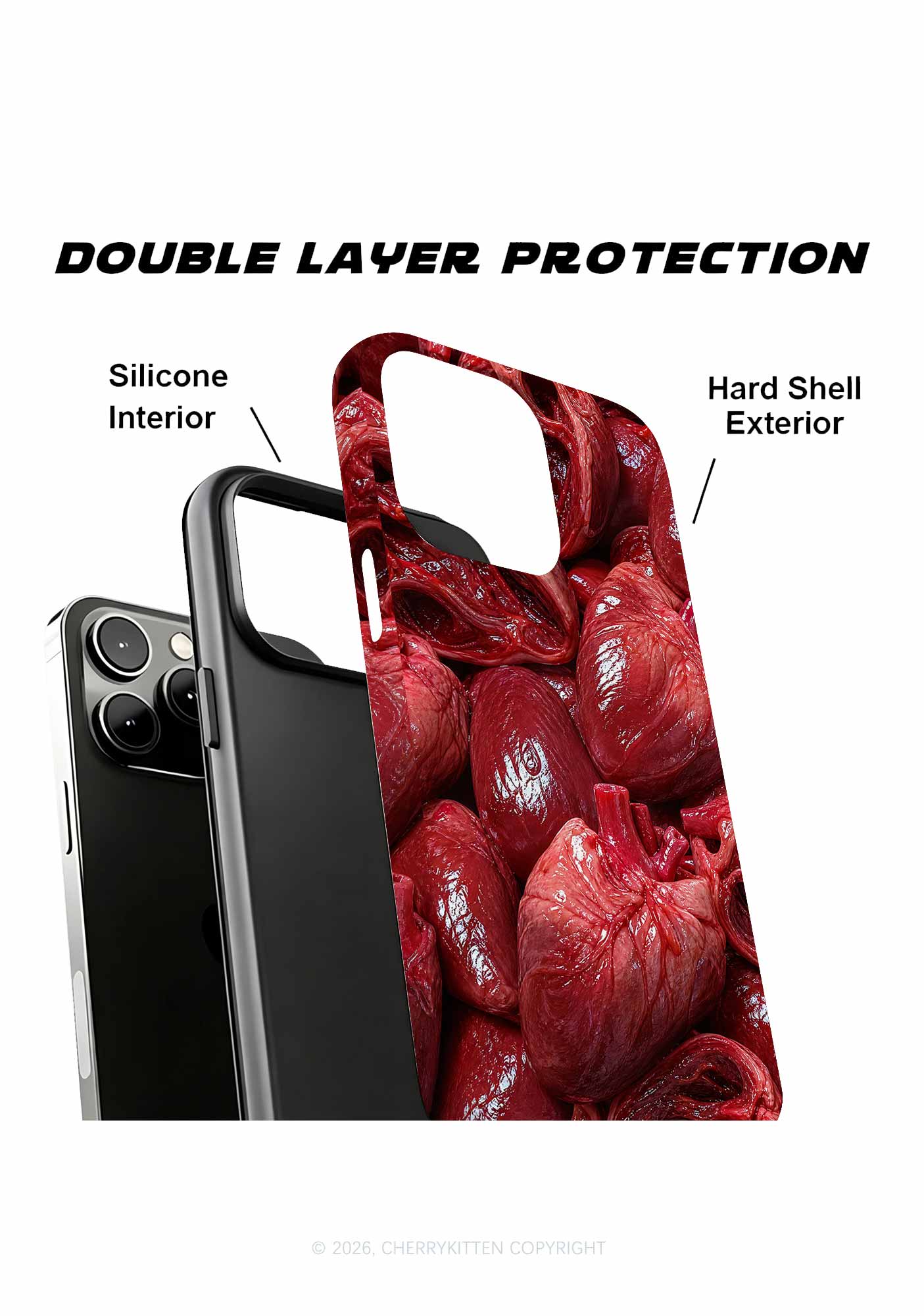 Halloween Red Blood Hearts Y2K Phone Case Cherrykitten