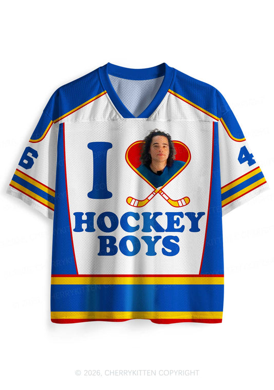 I Love Hockey Boy JT Y2K Sport Jersey Shirts Cherrykitten