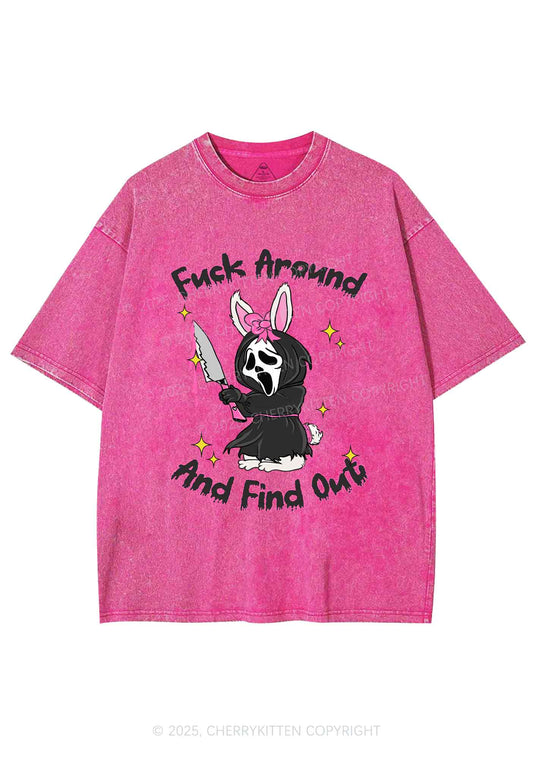 Halloween Fxxk Around Find Out Y2K Shirts Washed Tee Cherrykitten