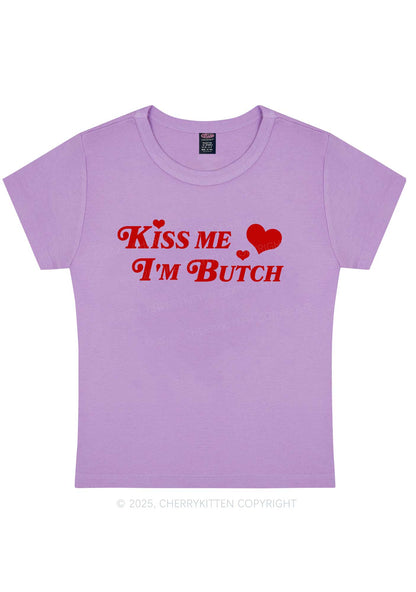 Kiss Me Im Butch Y2K Baby Tee Cherrykitten