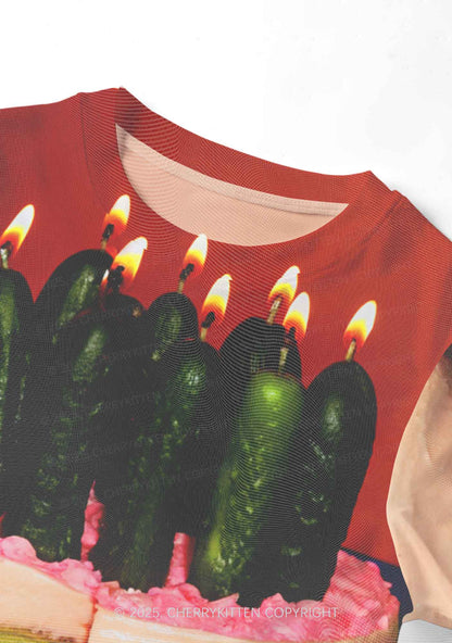 Pickle Cake Y2K Mesh Crop Top Cherrykitten