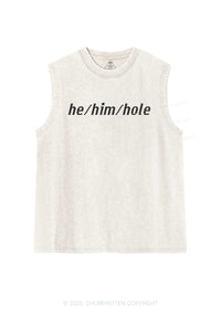 He Him Hole Pride Y2K Washed Muscle Tank Cherrykitten