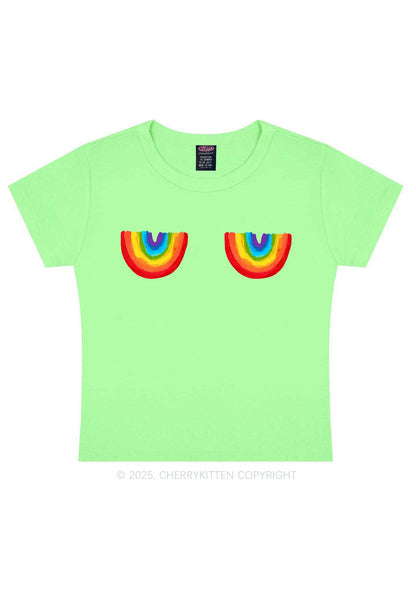 Rainbow Bxxb Y2K Baby Tee Cherrykitten