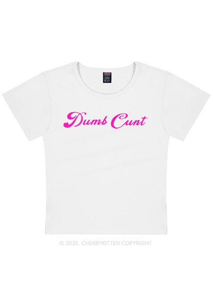 Dumb Cxxt Y2K Baby Tee Cherrykitten