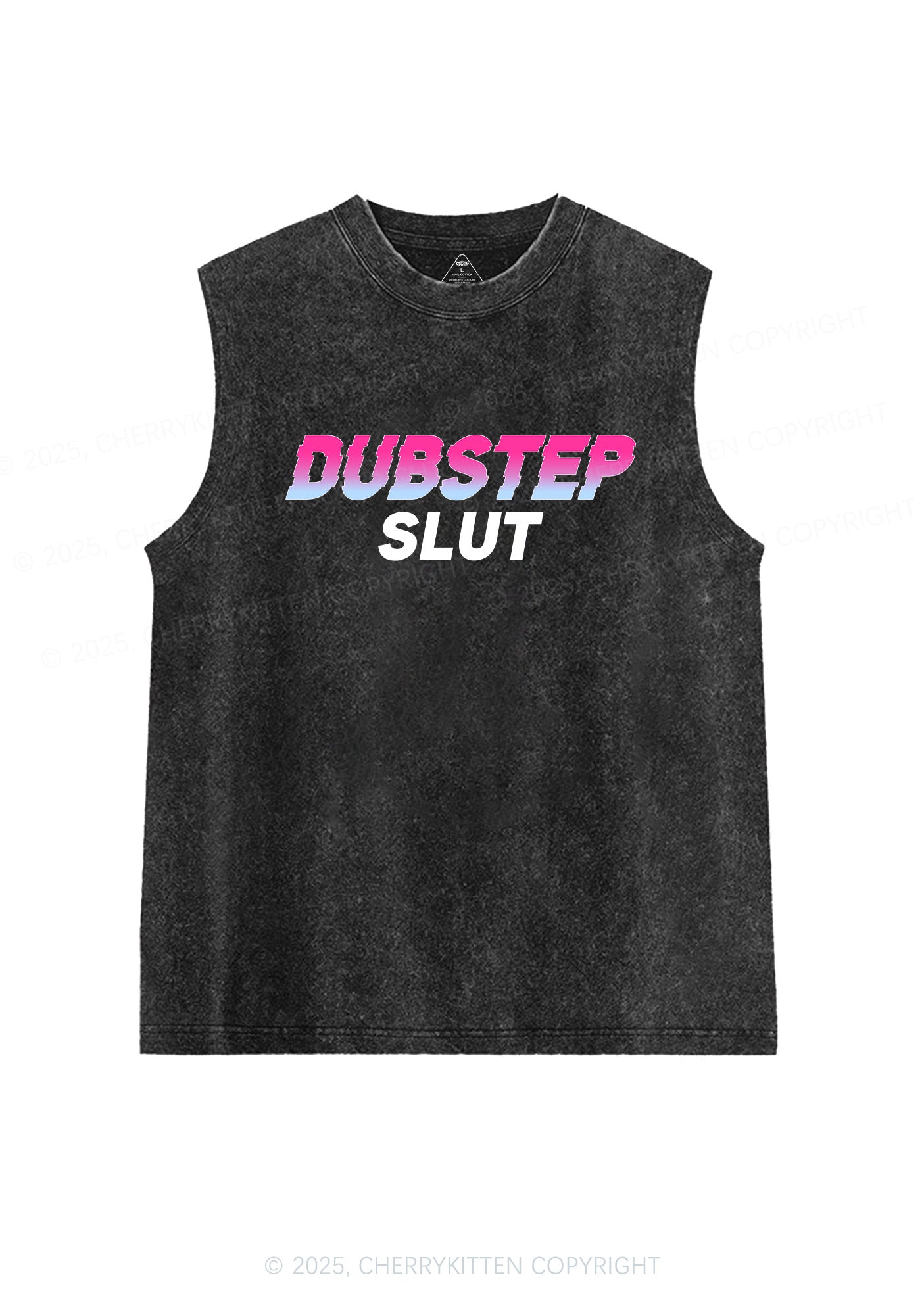 Dubstep Slxt Y2K Washed Muscle Tank Cherrykitten