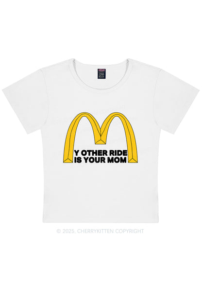 Ride Your Mom Y2K Baby Tee Cherrykitten