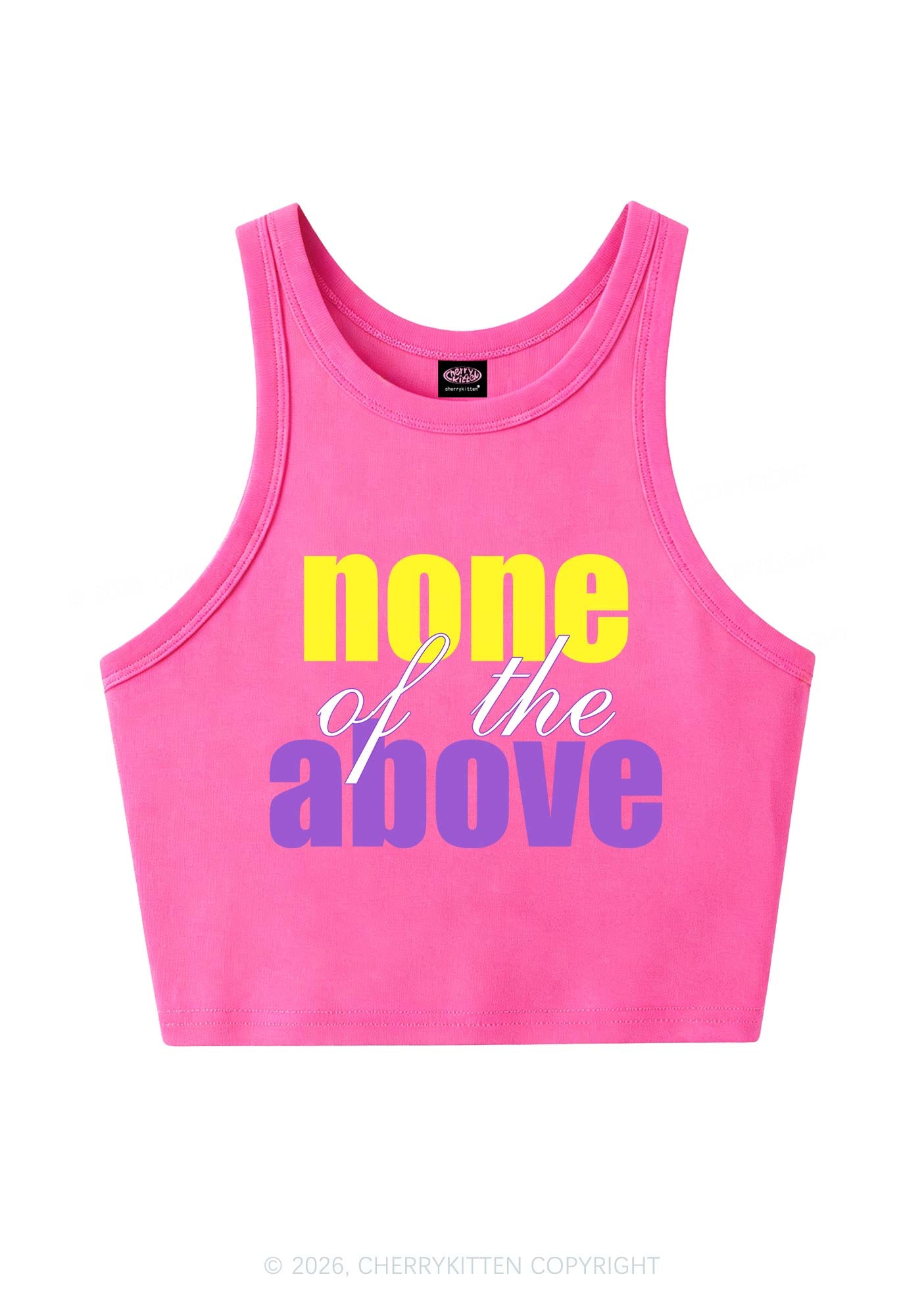 None Of The Above Pride Y2K Crop Tank Top Cherrykitten