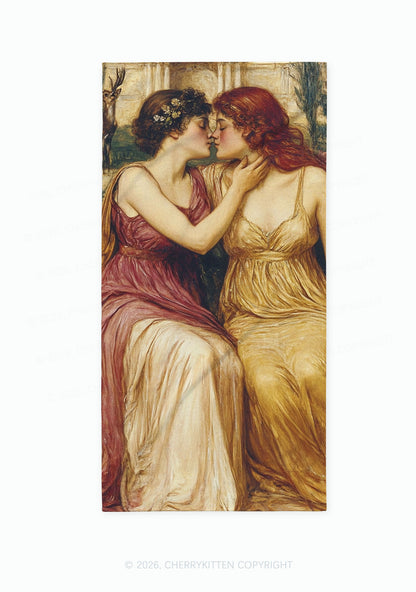 Lesbian Girlfriend Pride Y2K Beach Towel Cherrykitten
