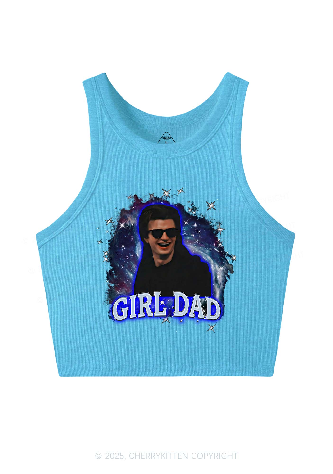 Girl Dad Starry Sky Y2K Crop Tank Top Cherrykitten