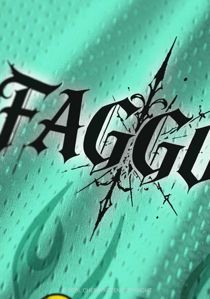 Mint Green Gothic Faggot Pride Y2K Sport Jersey Tank Cherrykitten
