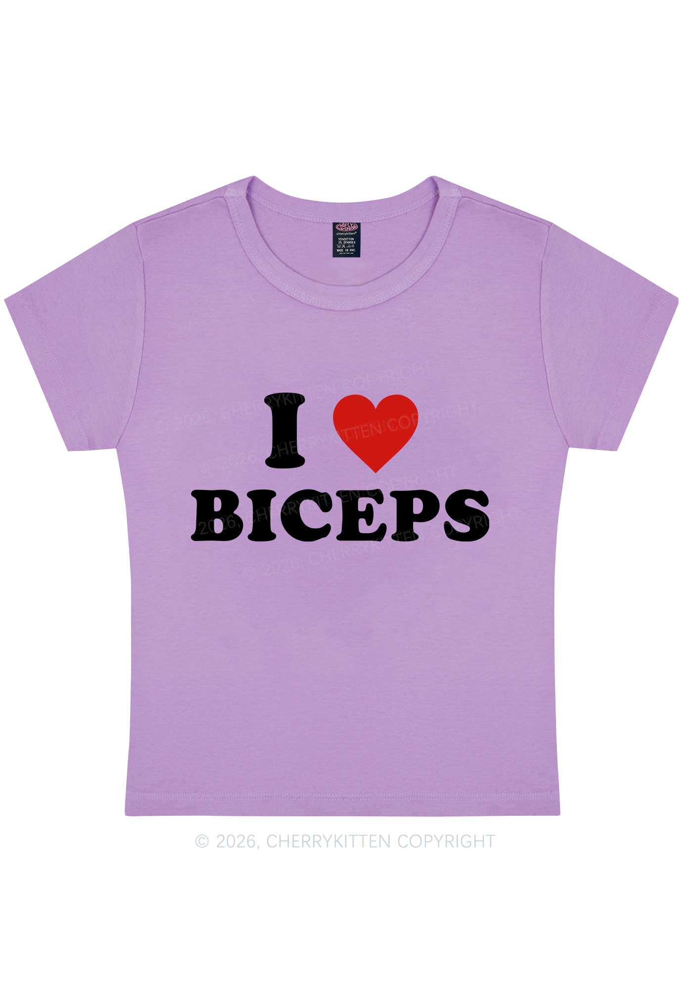 I Love Biceps Valentine's Day Y2K Baby Tee Cherrykitten