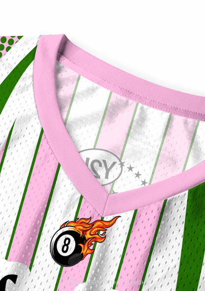 Pink Green Stripes Suffer From Gay Thoughts Pride Y2K Sport Jersey Tank Cherrykitten