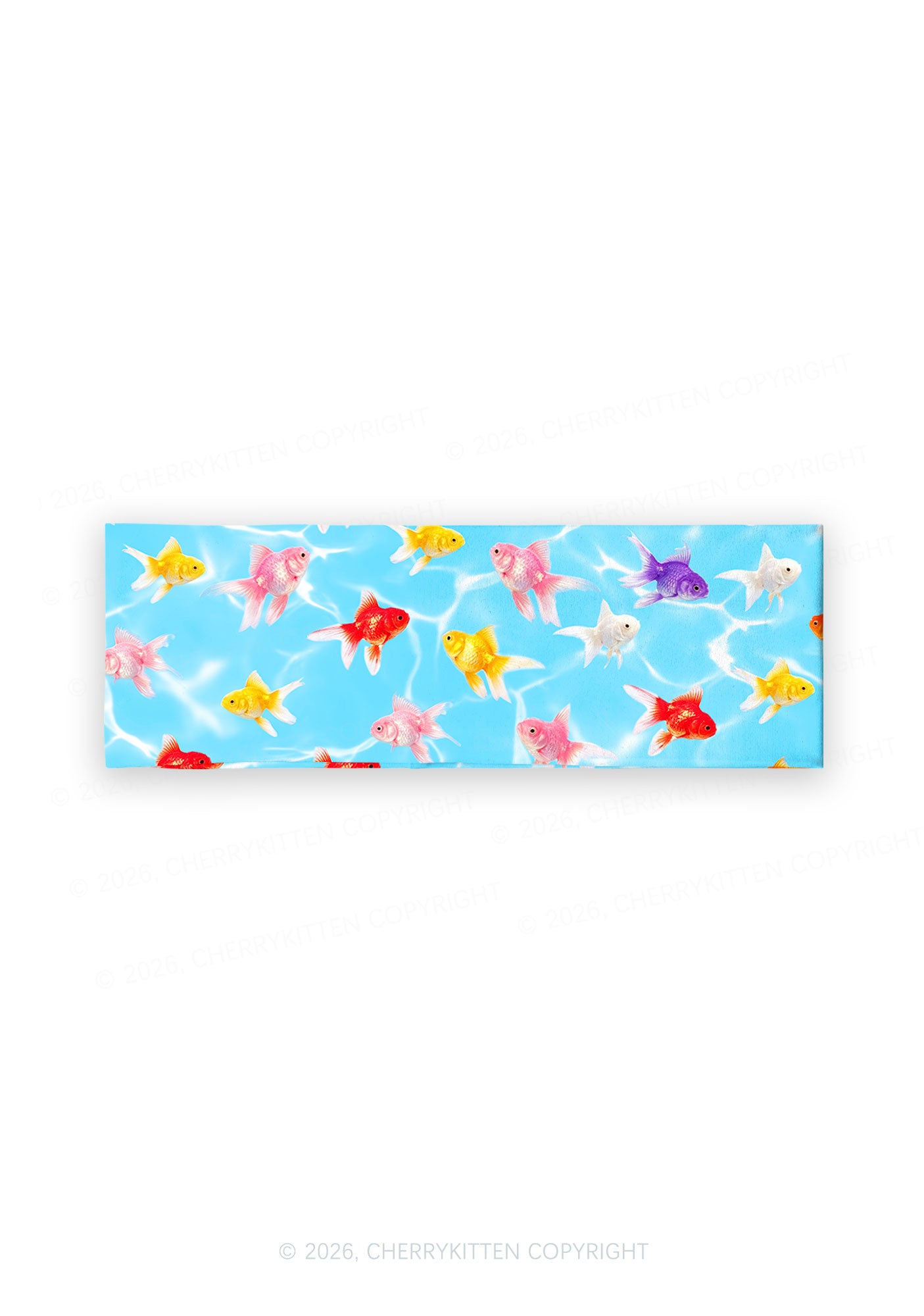 Water Ripple Goldfish Y2K Print Headband Cherrykitten