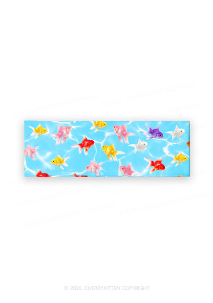 Water Ripple Goldfish Y2K Print Headband Cherrykitten