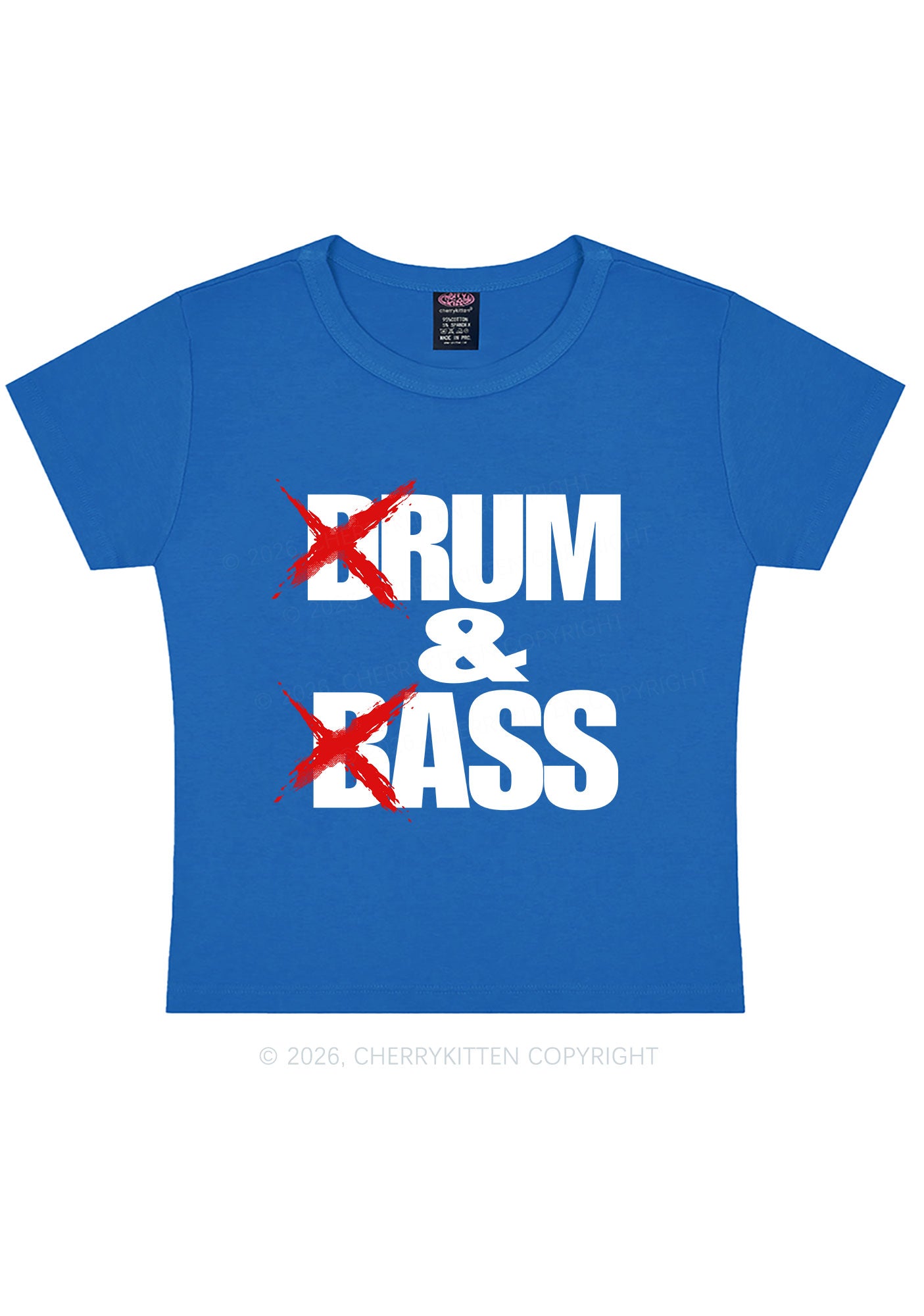 DnB Graffiti Y2K Baby Tee Cherrykitten