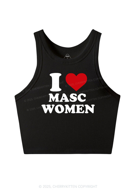 I Love Masc Women Pride Y2K Crop Tank Top Cherrykitten