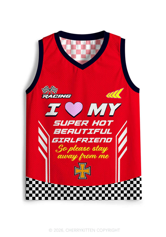 I Love My Super Hot GF Y2K Sport Jersey Tank Cherrykitten