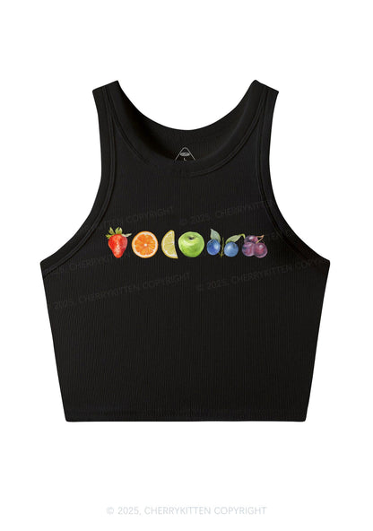 Six Fruity Y2K Crop Tank Top Cherrykitten