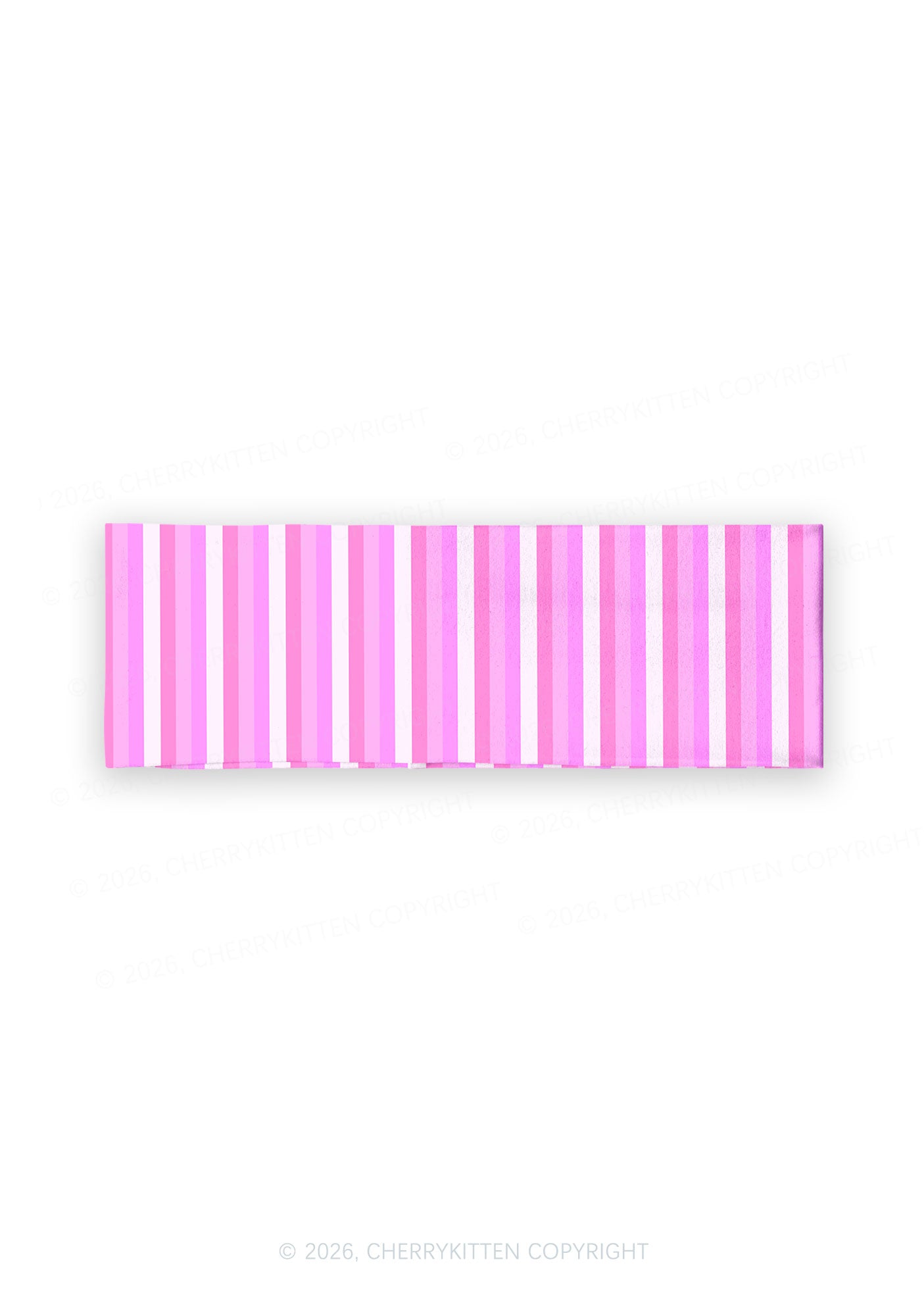 Pink Vertical Stripe Y2K Print Headband Cherrykitten