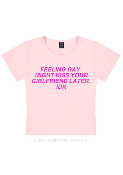 Kiss Your GF Later Pride Y2K Baby Tee Cherrykitten