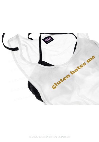 Gluten Hates Me Y2K Sheer Boyfriend Tank Cherrykitten