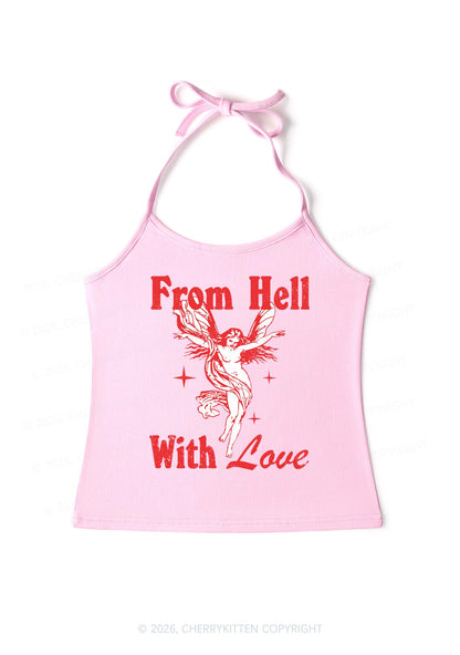 From Hall With Love Y2K Halter Neck Cami Cherrykitten