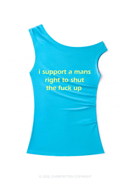 I Support A Mans Right Y2K Off Shoulder Tank Top Cherrykitten