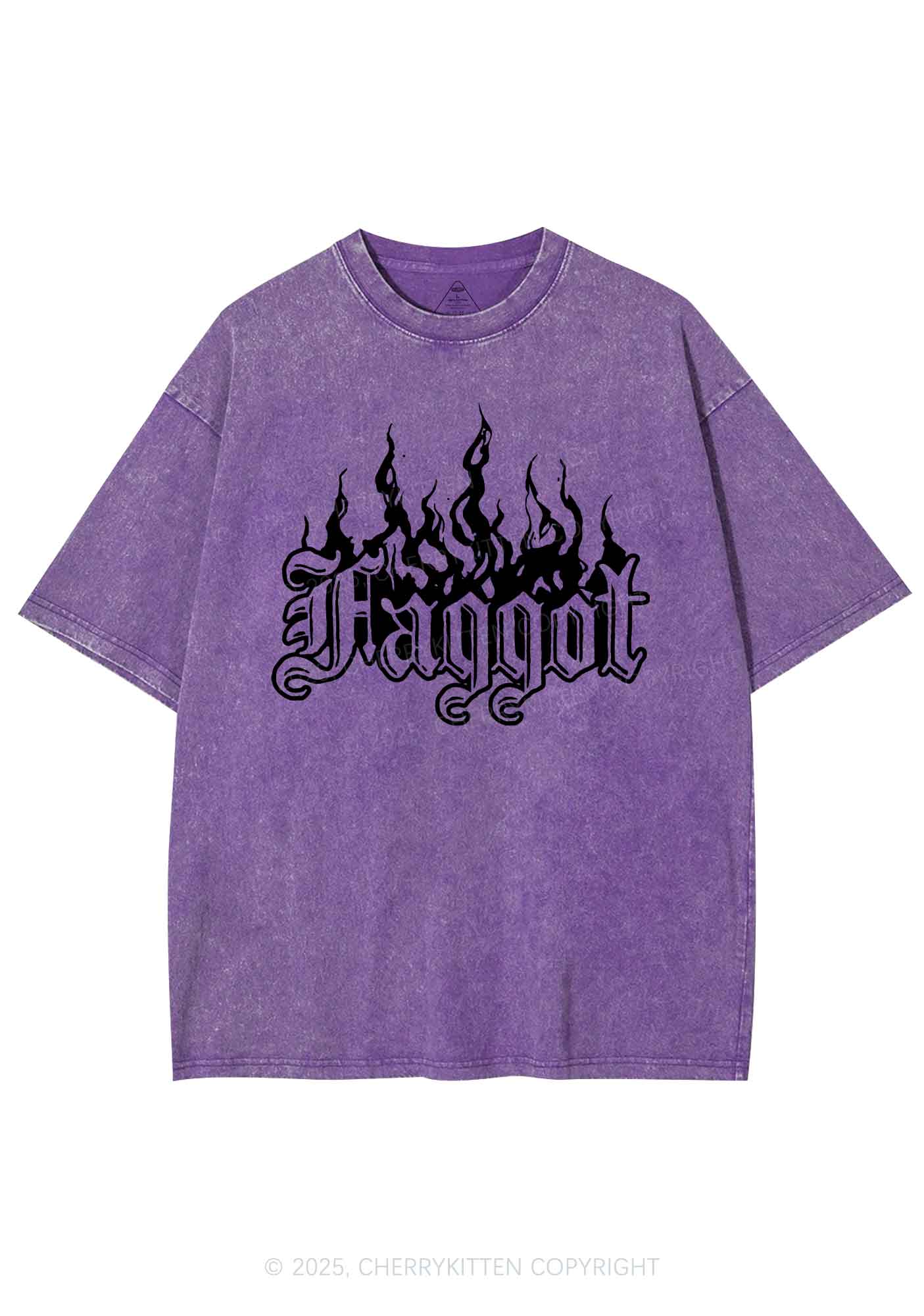Halloween Goth Faggot Pride Y2K Shirts Washed Tee Cherrykitten