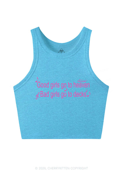 Bad Girls Go To Decks Y2K Crop Tank Top Cherrykitten