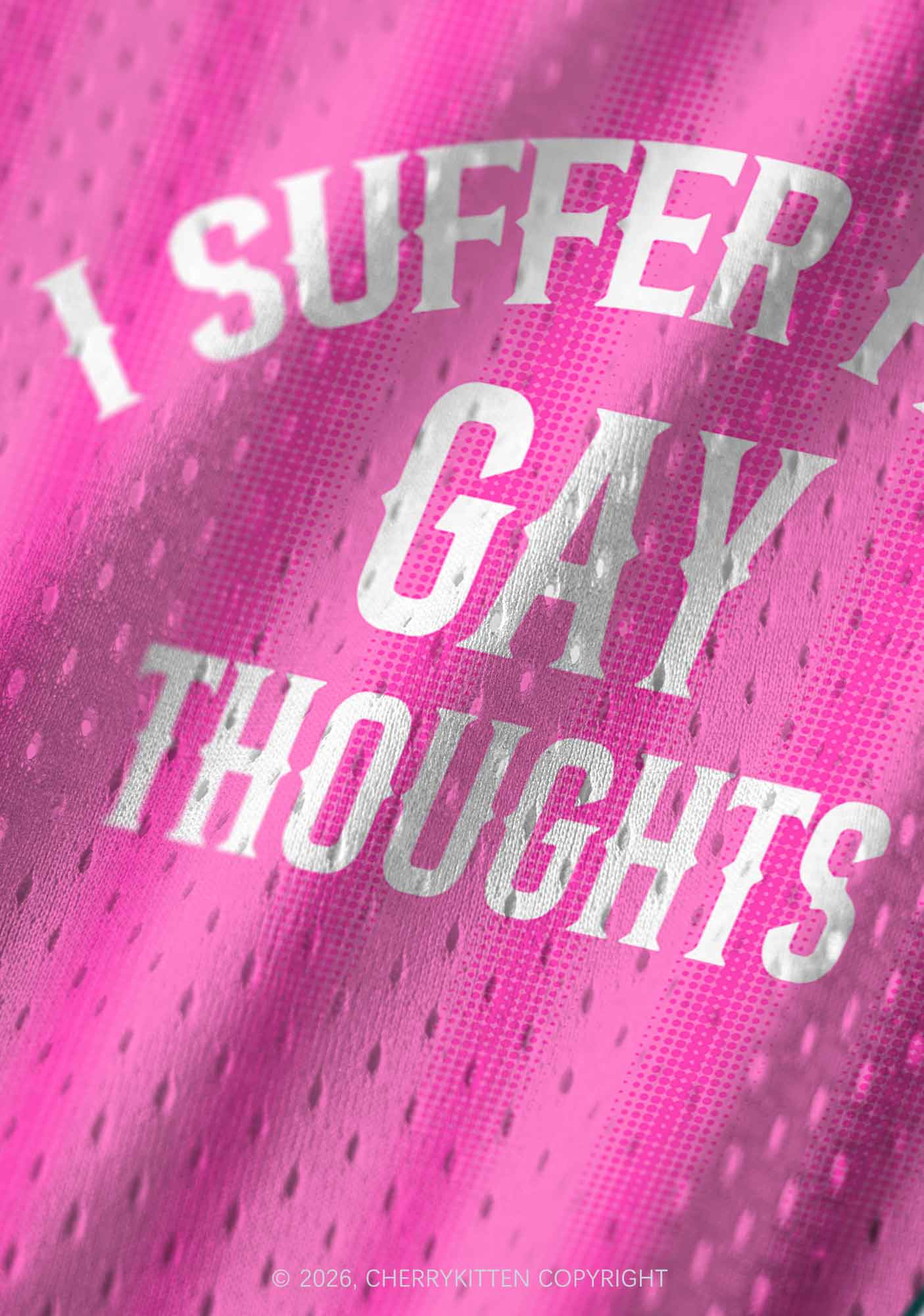 Pink Green Gay Thoughts Pride Y2K Sport Jersey Tank Cherrykitten