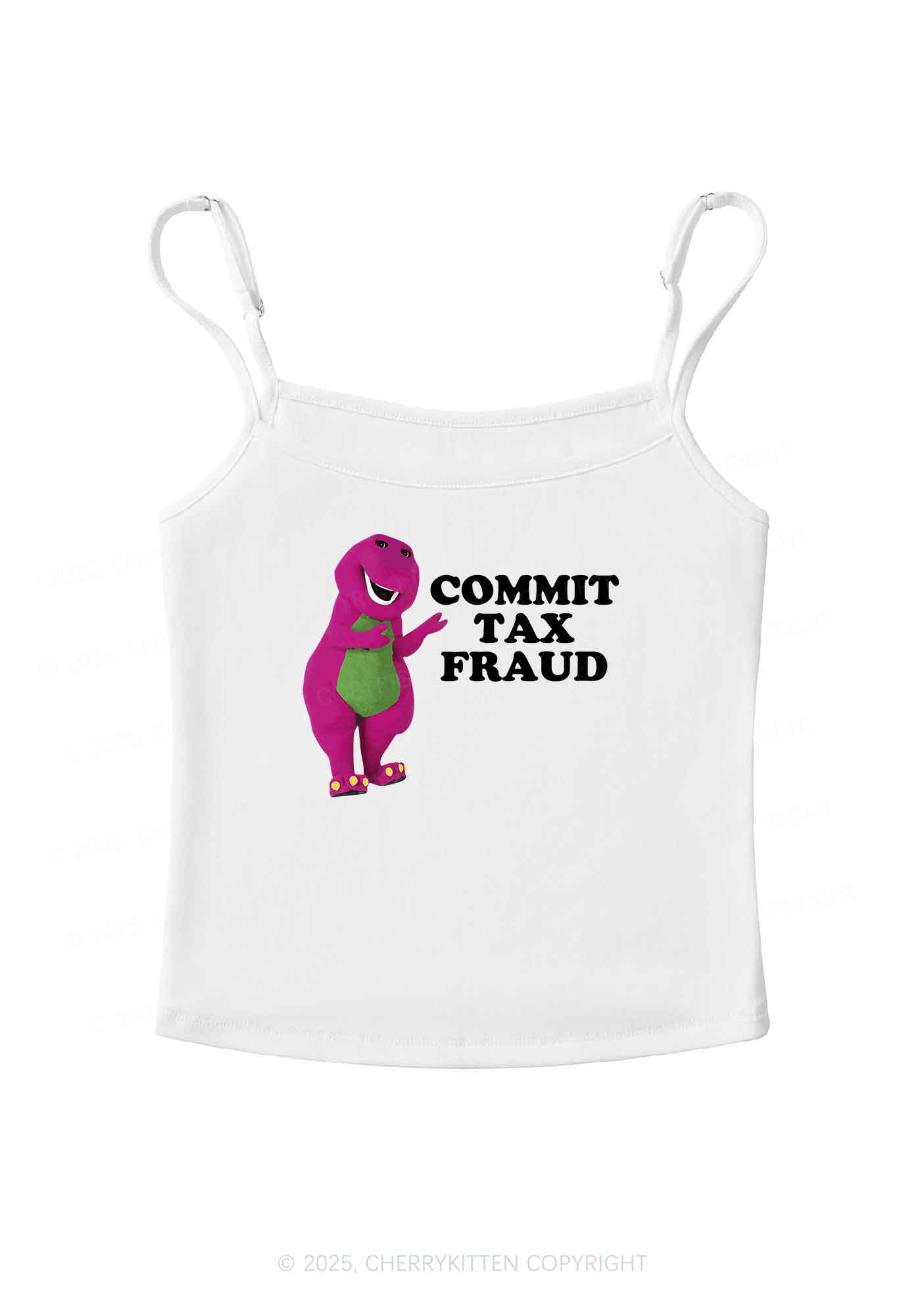 Commit Tax Fraud Y2K Spaghetti Strap Cami Cherrykitten