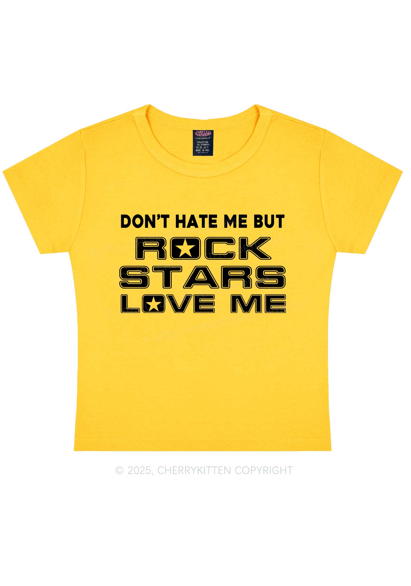 Rock Stars Love Me Y2K Baby Tee Cherrykitten