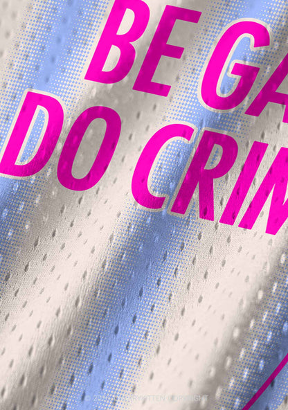 Purple Be Gay Do Crime Pride Y2K Sport Jersey Tank Cherrykitten