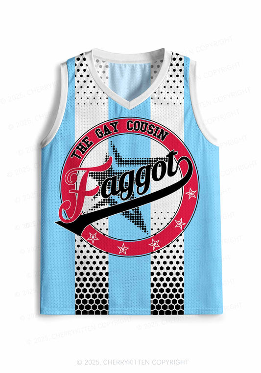 Custom Gay Cousin Faggot Pride Y2K Sport Jersey Tank Cherrykitten