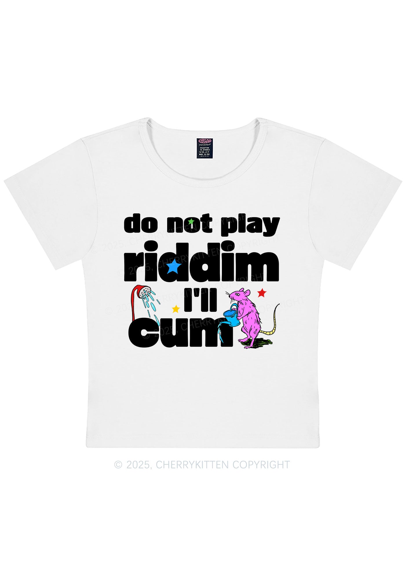 Do Not Play Riddim Y2K Baby Tee Cherrykitten