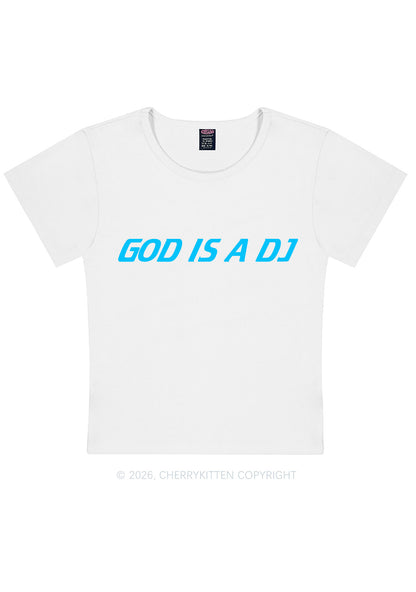 God Is A DJ Y2K Baby Tee Cherrykitten