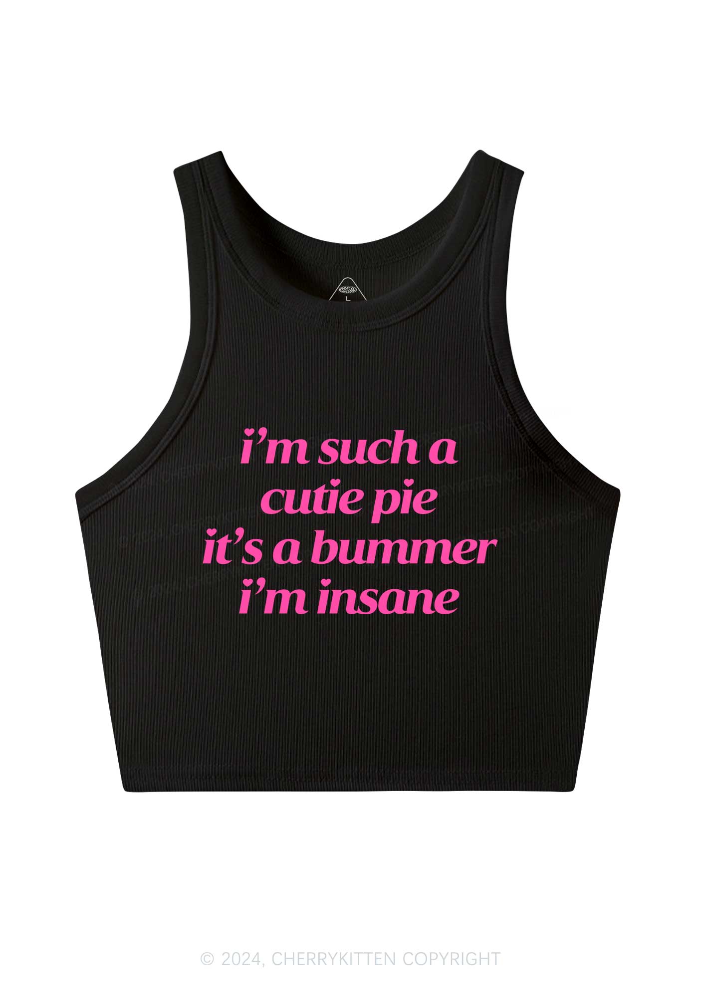 Such A Cutie Pie Y2K Crop Tank Top Cherrykitten